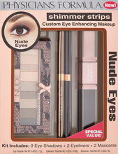 Load image into Gallery viewer, Physicians Formula Shimmer Strips Custom Eye Enhancing Kit with Eyeshadow, Eyeliner & Mascara, Nude